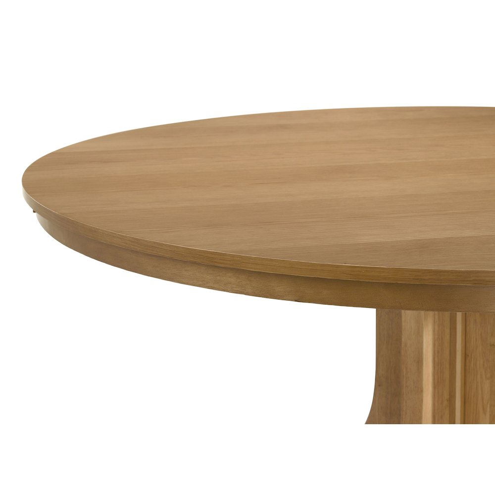 Hartville 5-piece Round Dining Table Set Natural Light Brown
