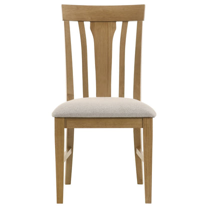 Hartville 5-piece Round Dining Table Set Natural Light Brown