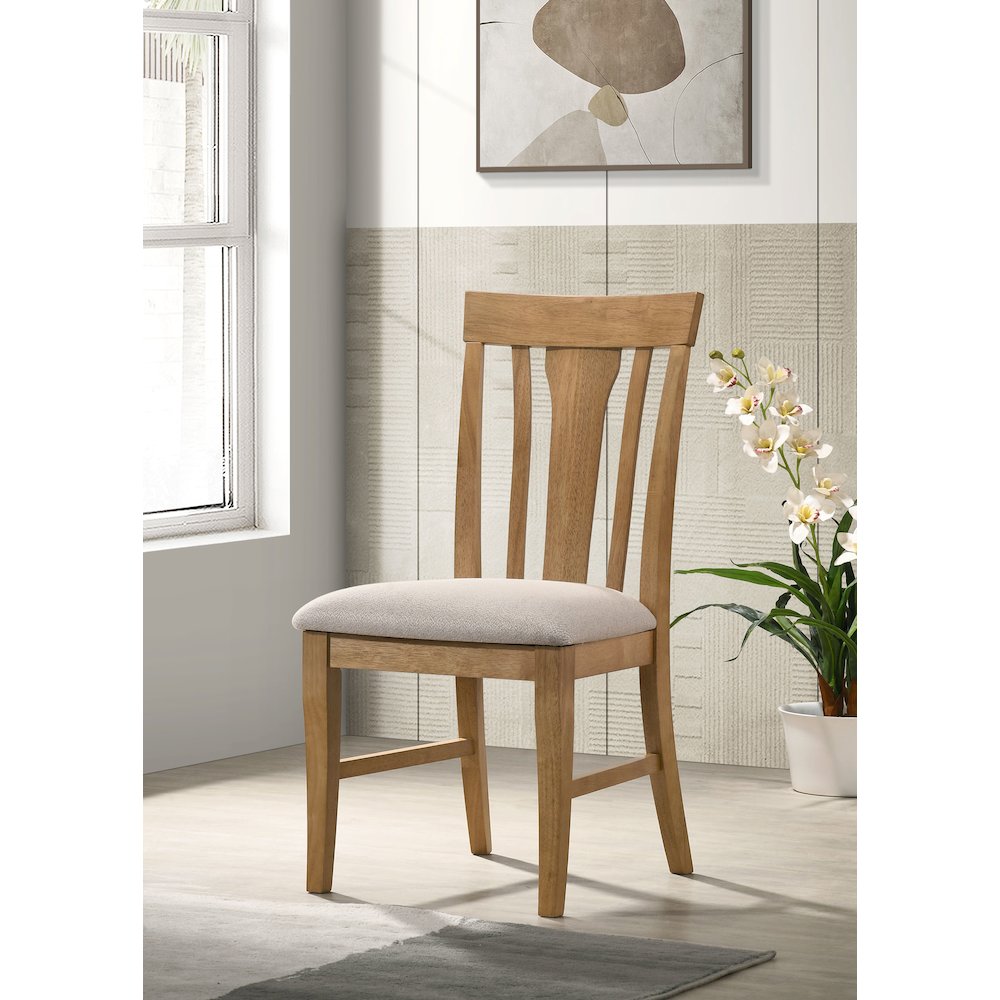 Hartville Dining Side Chair Natural Light Brown (Set of 2)