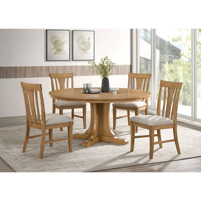 Hartville Dining Side Chair Natural Light Brown (Set of 2)