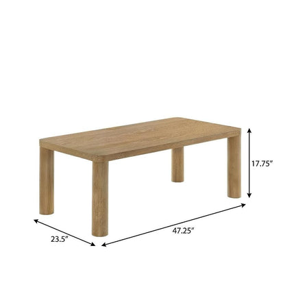 Light Oak 3-Piece Coffee Table Set with Rectangular Top and End Tables