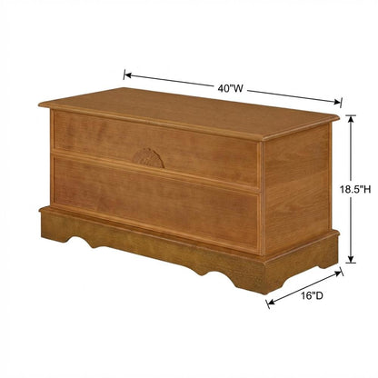 Honey Color Cedar Chest Wooden Storage Trunk Blanket Chest Hope Chest
