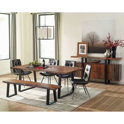 Ditman 80-inch Live Edge Dining Table Grey Sheesham