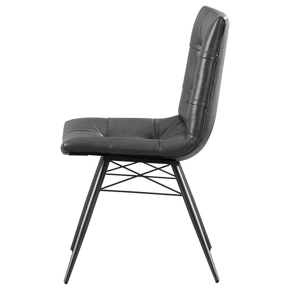Aiken Upholstered Dining Side Chair Charcoal (Set of 4)