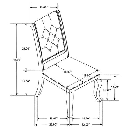 Brockway Upholstered Dining Chair Barley Java (Set of 2)