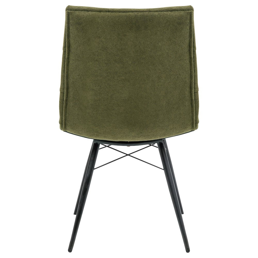Aiken Fabric Upholstered Dining Side Chair Saddle Forest Green (Set of 4)