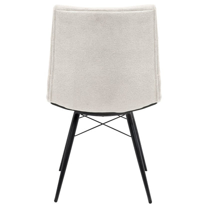 Aiken Fabric Upholstered Dining Side Chair Saddle Stone White (Set of 4)