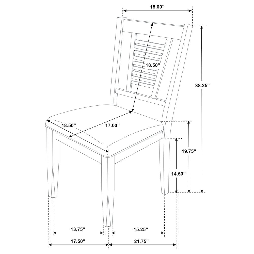 Appleton Wood Dining Side Chair Distressed White (Set of 2)
