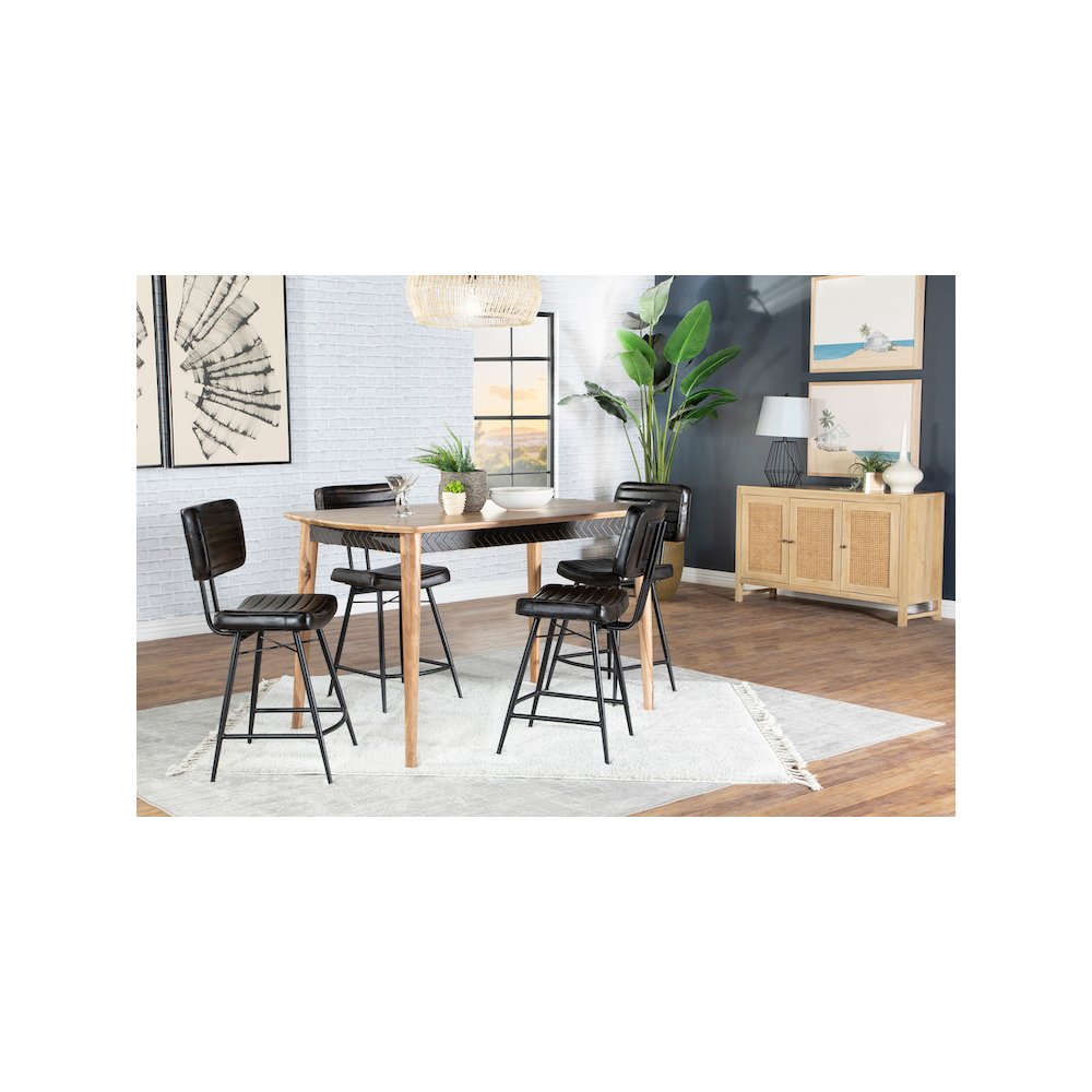 Partridge 5-piece Counter Dining Set Sheesham and Espresso