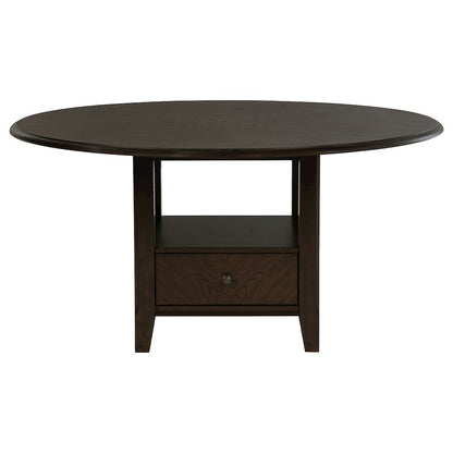 Twyla 5-piece 60-inch Round Wood Dining Table Set Dark Cocoa