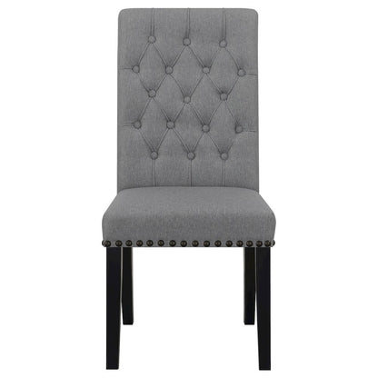 Alana Fabric Upholstered Dining Side Chair Grey (Set of 2)