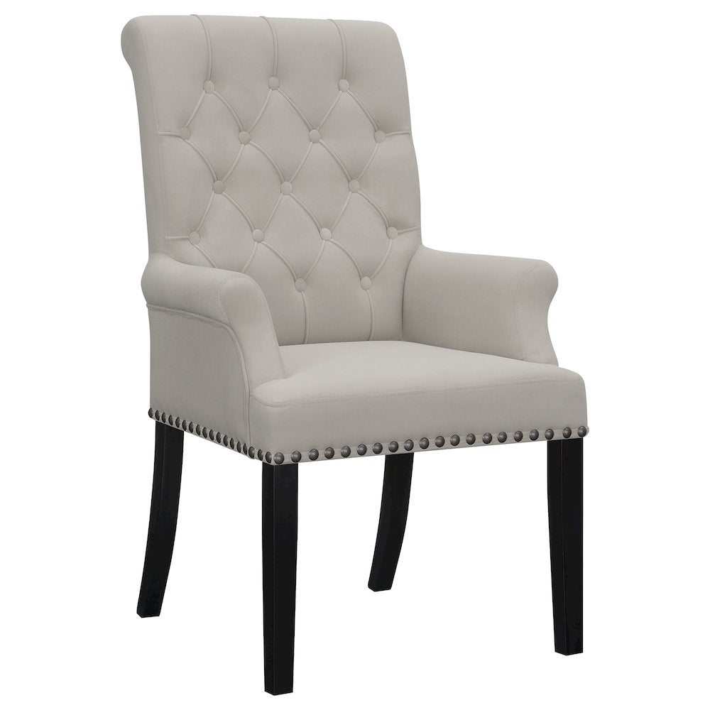 Elegant Upholstered Dining Chair – Parson Chair with Tufted Design