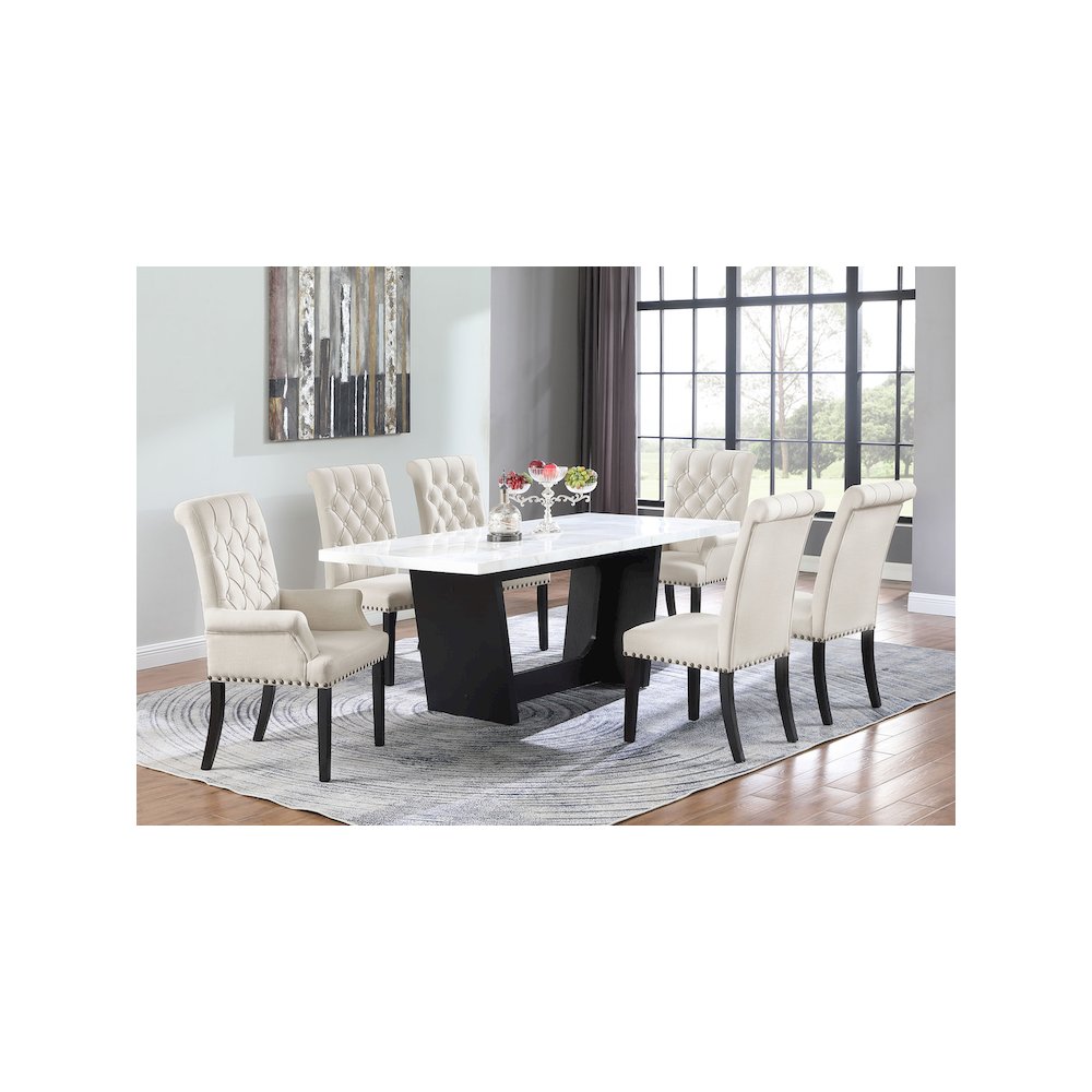 Alana Velvet Upholstered Dining Arm Chair Sand