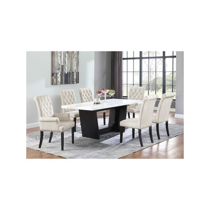 Alana Velvet Upholstered Dining Arm Chair Sand