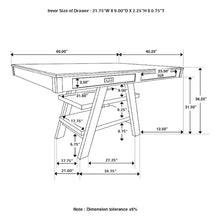 Dewey Rectangular 60-inch Counter Height Dining Table Walnut