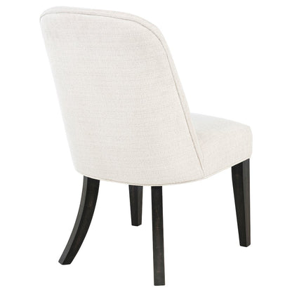 Leandro Upholstered Dining Side Chair Cream (Set of 2)