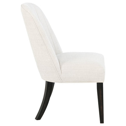 Leandro Upholstered Dining Side Chair Cream (Set of 2)