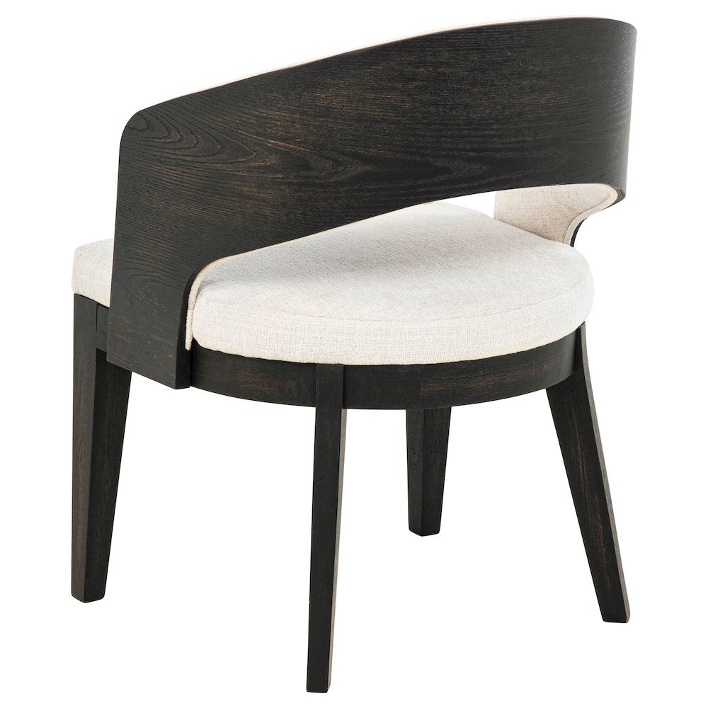 Leandro Upholstered Dining Arm Chair Cream (Set of 2)