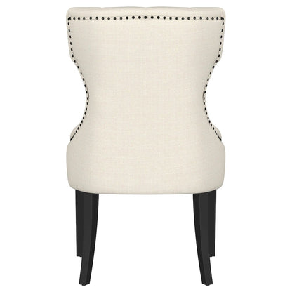 Baney Fabric Upholstered Dining Side Chair Beige and Black
