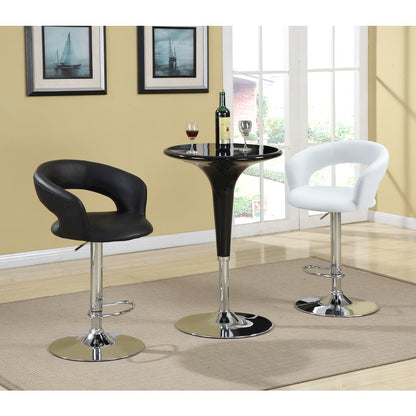 Barraza 29" Adjustable Height Bar Stool White and Chrome