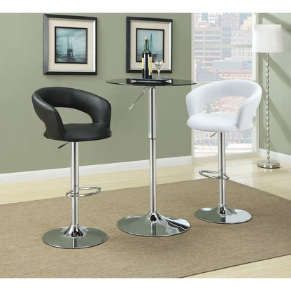 Barraza 29" Adjustable Height Bar Stool White and Chrome