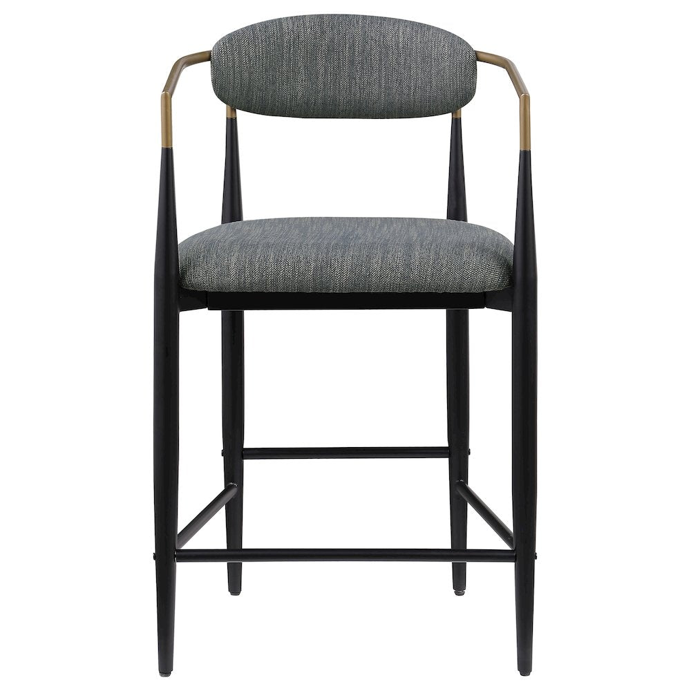 Tina Fabric Upholstered Counter Chair Dark Grey (Set of 2)