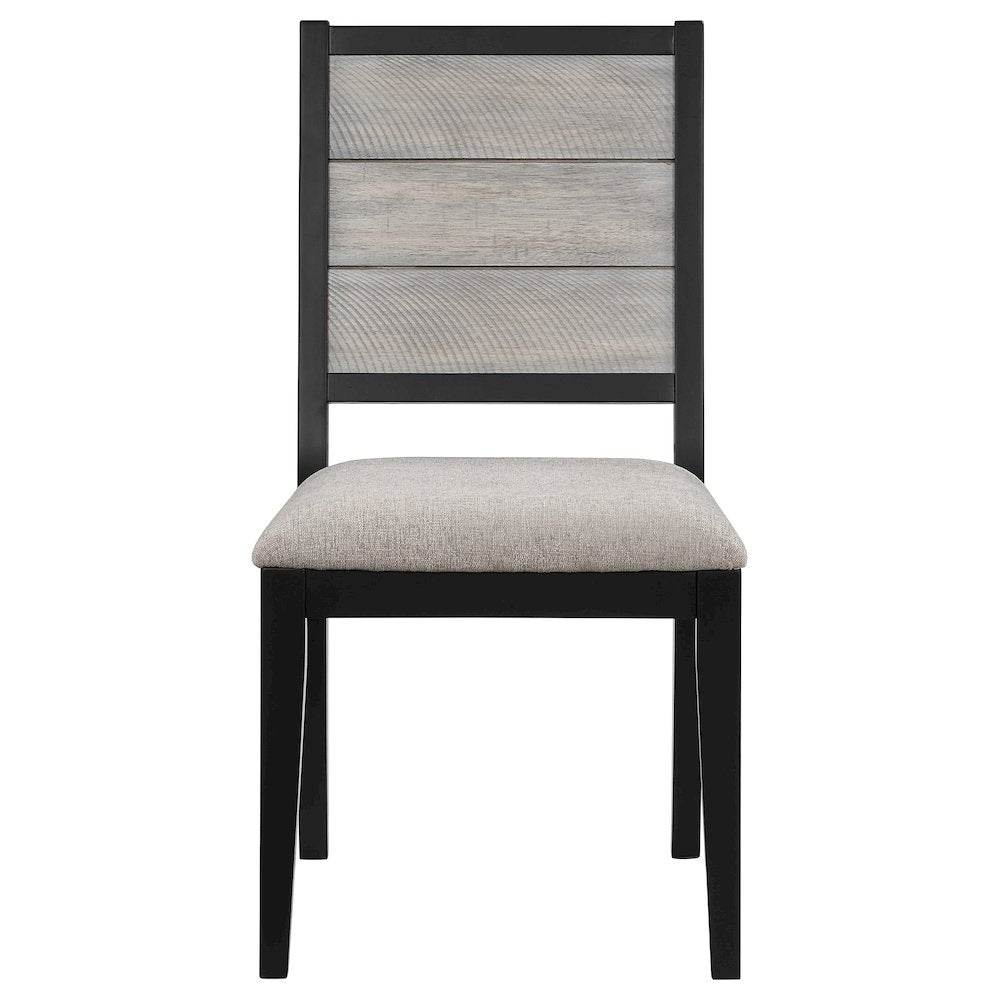 Elodie Wood Dining Side Chair Grey and Black (Set of 2)