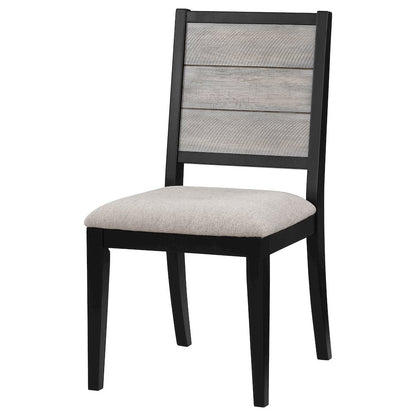 Elodie Wood Dining Side Chair Grey and Black (Set of 2)