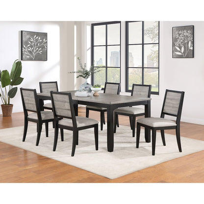 Elodie Wood Dining Side Chair Grey and Black (Set of 2)