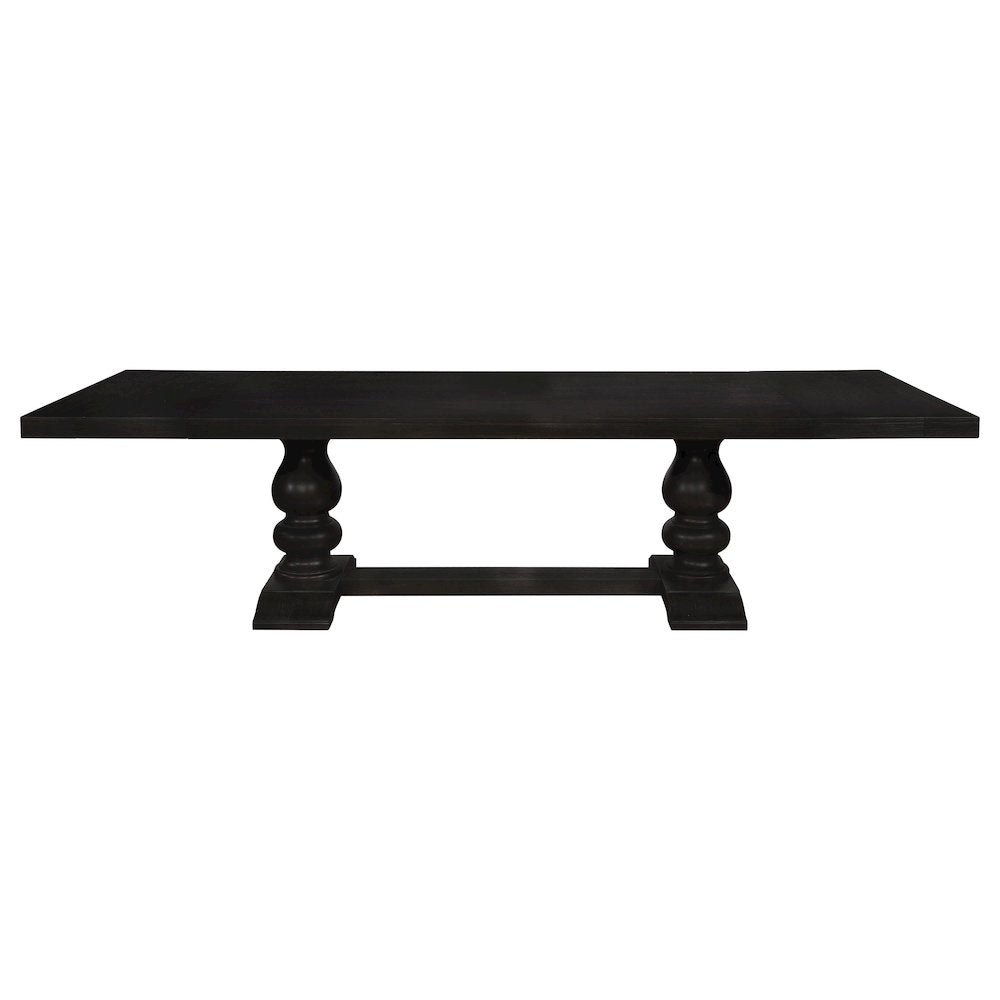 Extendable Wooden Dining Table – Elegant Long Dining Table with Leaf