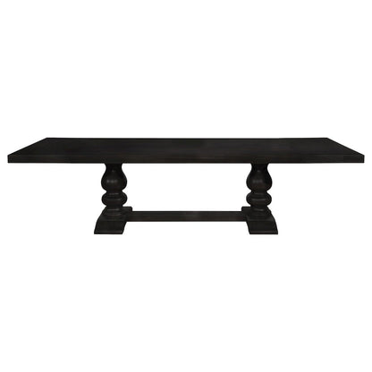 Extendable Wooden Dining Table – Elegant Long Dining Table with Leaf