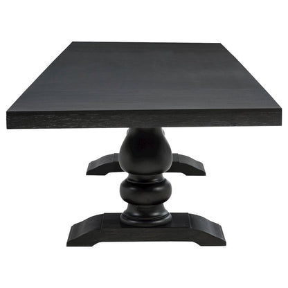 Phelps 7-piece Rectangular Dining Table Set Distressed Noir