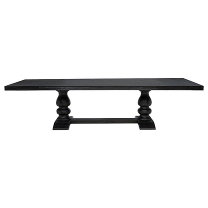 Phelps 9-piece Rectangular Dining Table Set Distressed Noir