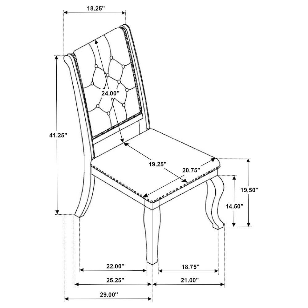 Phelps Upholstered Dining Side Chair Tobacco and Distressed Noir