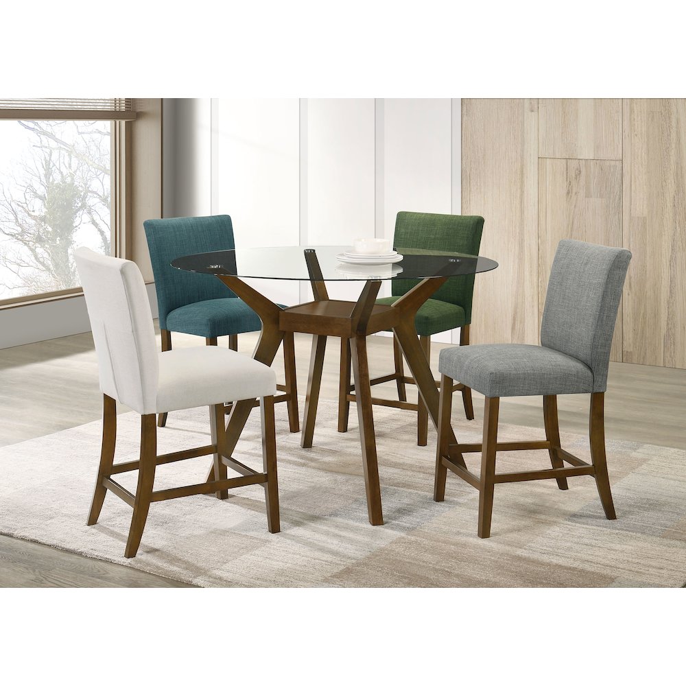Paxton Square Wood Counter Height Dining Table Base Brown
