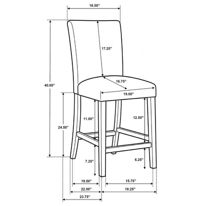 Paxton Upholstered Counter Height Dining Chair Beige (Set of 2)