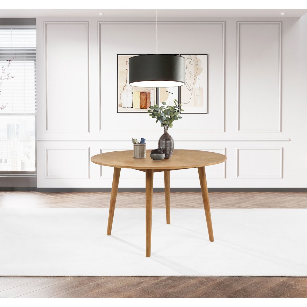 Andrews 48-inch Round Wood Dining Room Table Light Ash