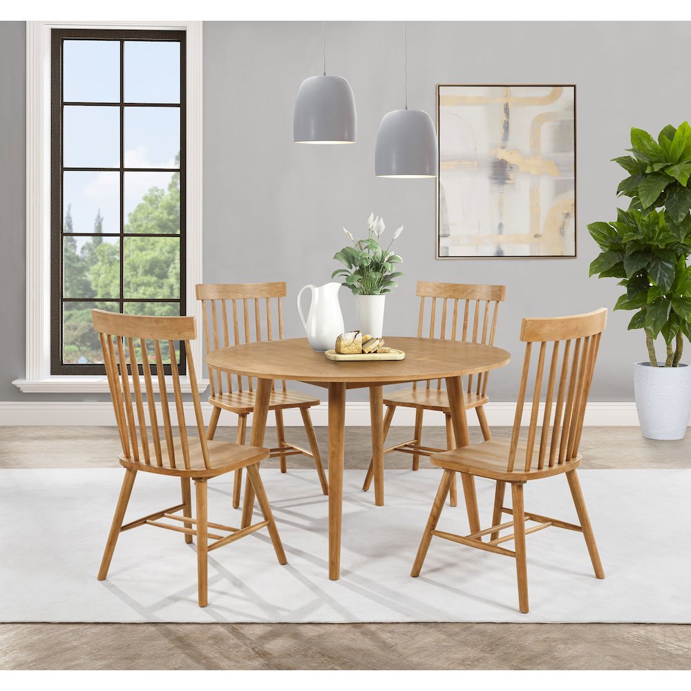 Andrews 48-inch Round Wood Dining Room Table Light Ash