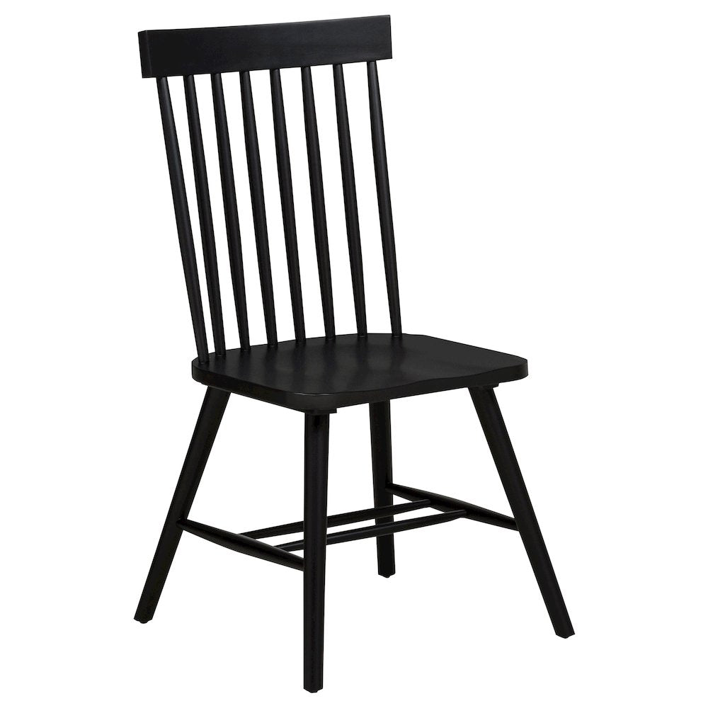 Andrews Windsor Spindle Back Dining Side Chair Black