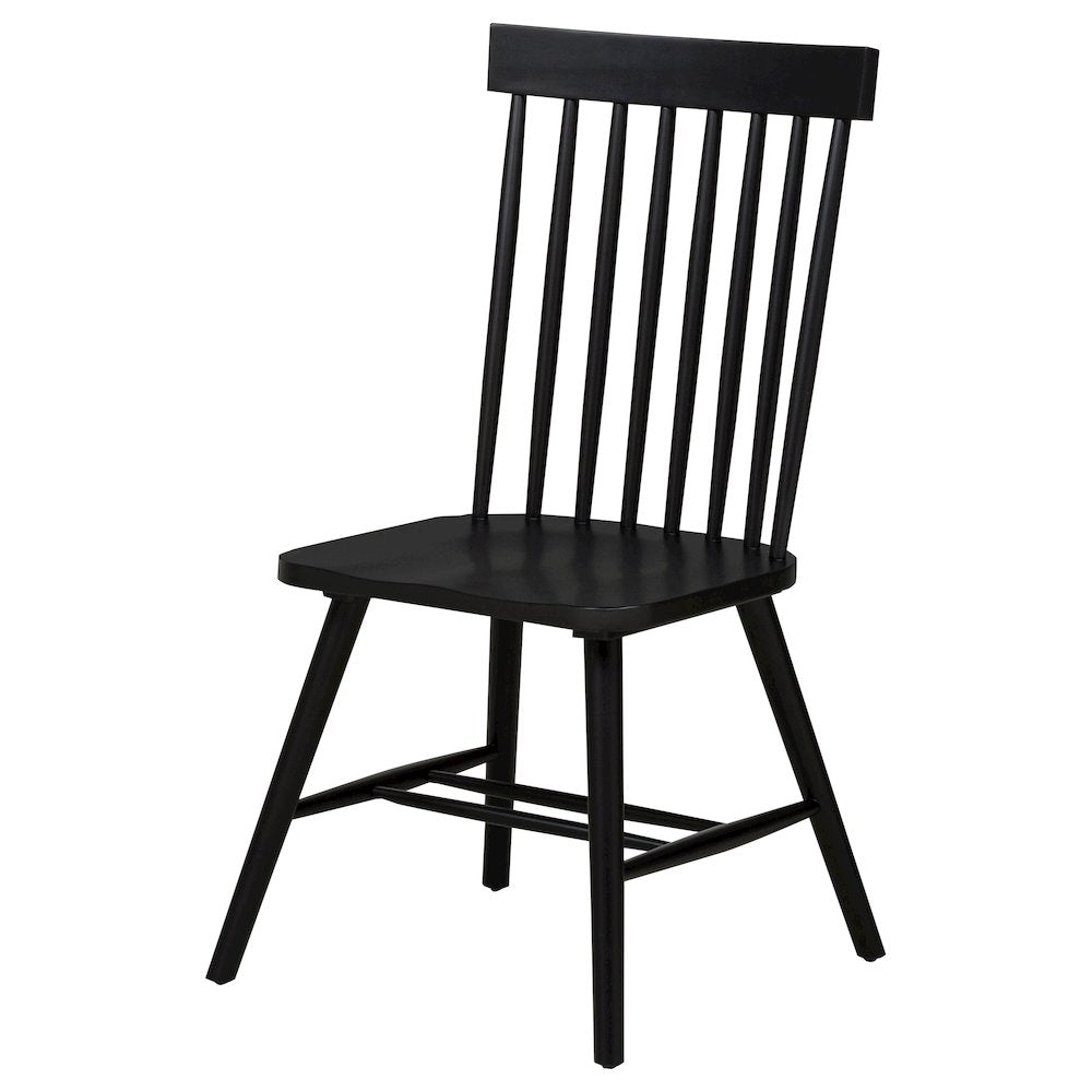 Andrews Windsor Spindle Back Dining Side Chair Black