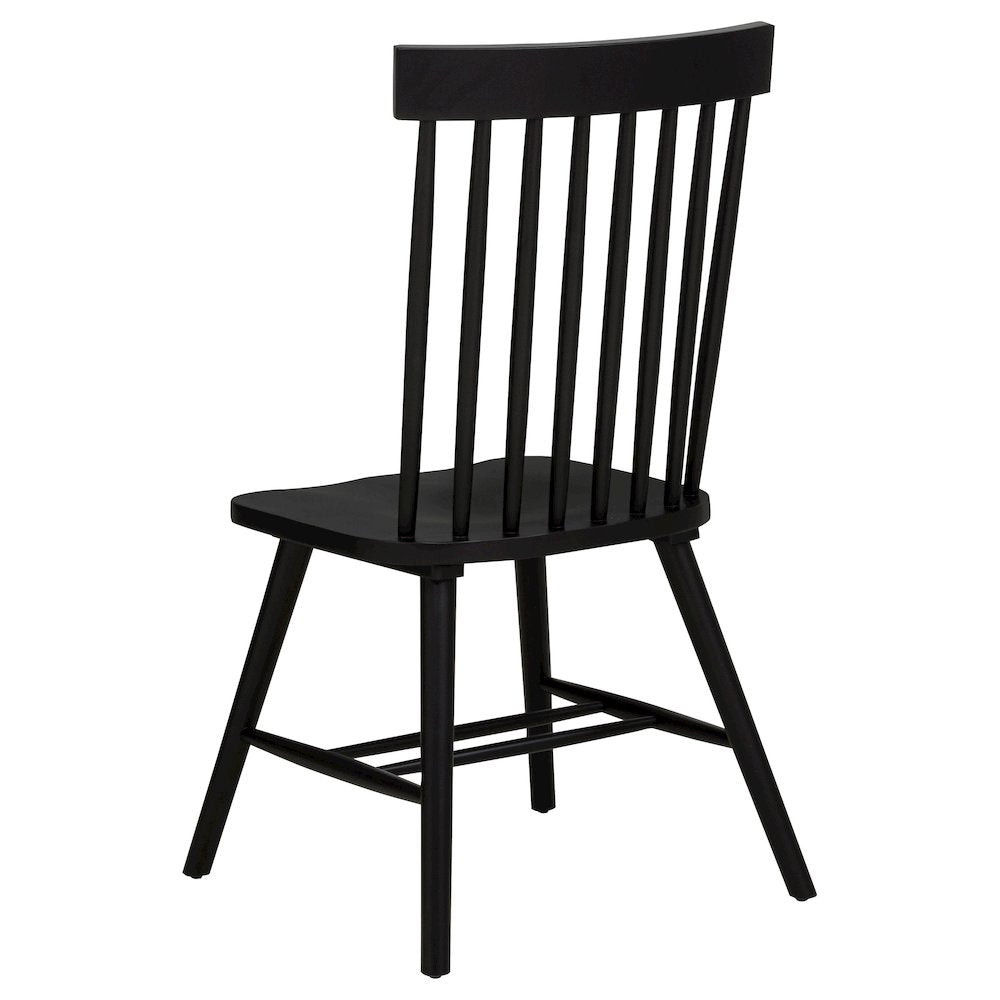 Andrews Windsor Spindle Back Dining Side Chair Black