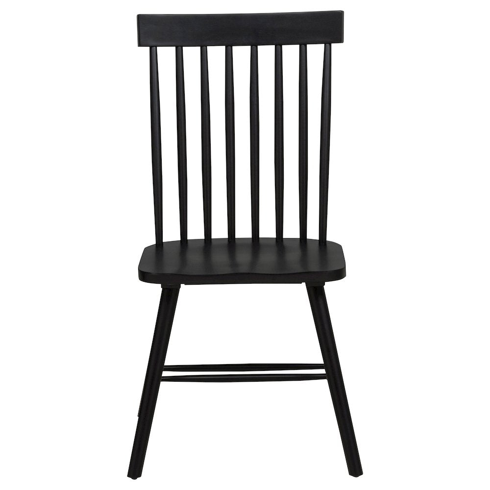 Andrews Windsor Spindle Back Dining Side Chair Black