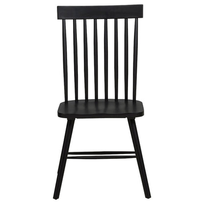 Andrews Windsor Spindle Back Dining Side Chair Black
