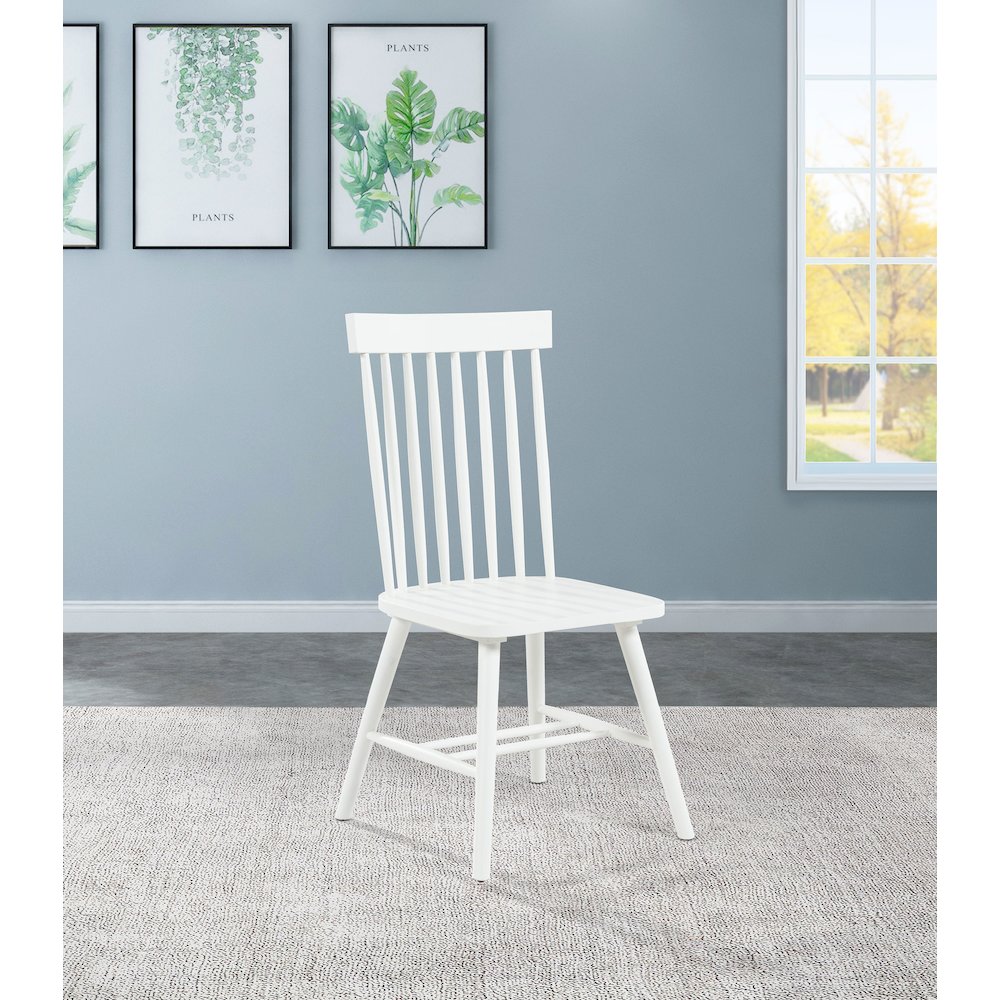 Andrews Windsor Spindle Back Dining Side Chair White