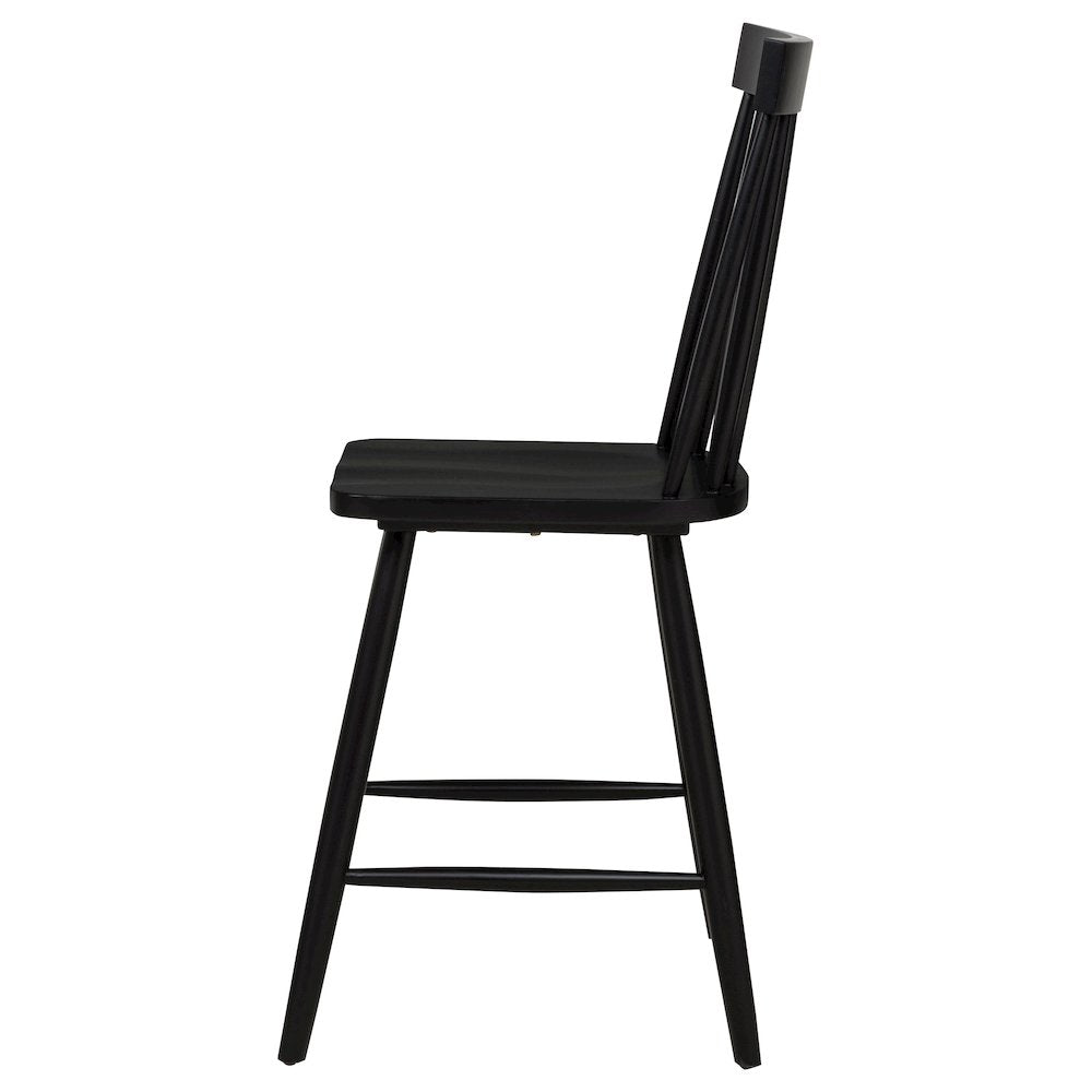 Andrews Windsor Counter Height Dining Side Chair Black