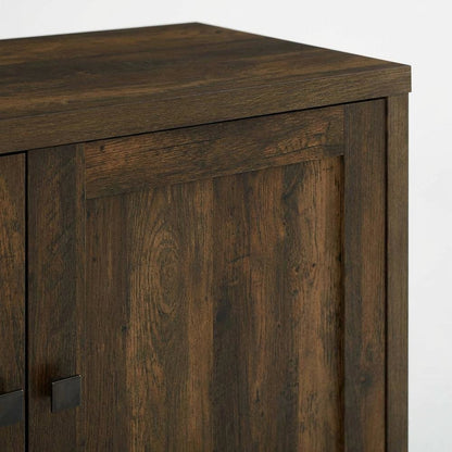 TV stand, 4 doors, engineered wood construction, transitional style