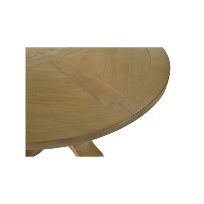 Florence Round 60-inch Wood Dining Table Rustic Honey