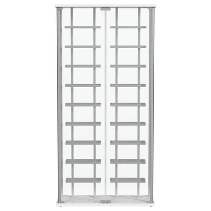 Montara Tempered Glass Wine Storage LED Curio Cabinet Chrome