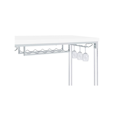 Norcrest 47-inch Acrylic Leg Bar Table White High Gloss
