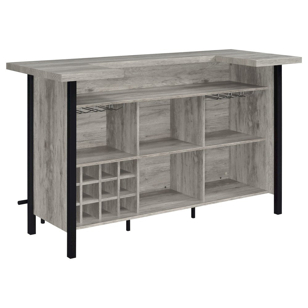 Elegant Wine Cabinet – Freestanding Kitchen Bar with Glass Storage